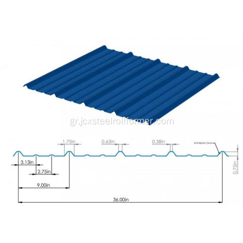 Χάλυβα Tuff Rib AG Πίνακας Μηχανή Sheet Roofing